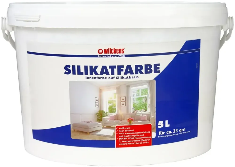 Neu Im Sortiment Silikatfarbe weiß, 5 Liter
